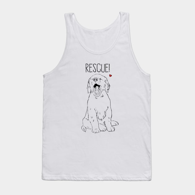 Rescue Dog, Adopt Don't Shop, Animal Rescue Tank Top by sockdogs